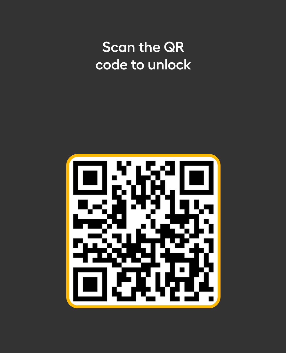 QR code unlock